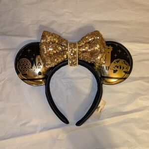 Disney Gold and Black Minnie Mouse Hair Accessory